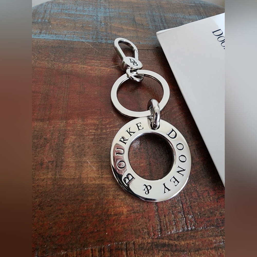 Dooney & Bourke Silver-tone Circle Key Ring Keychain